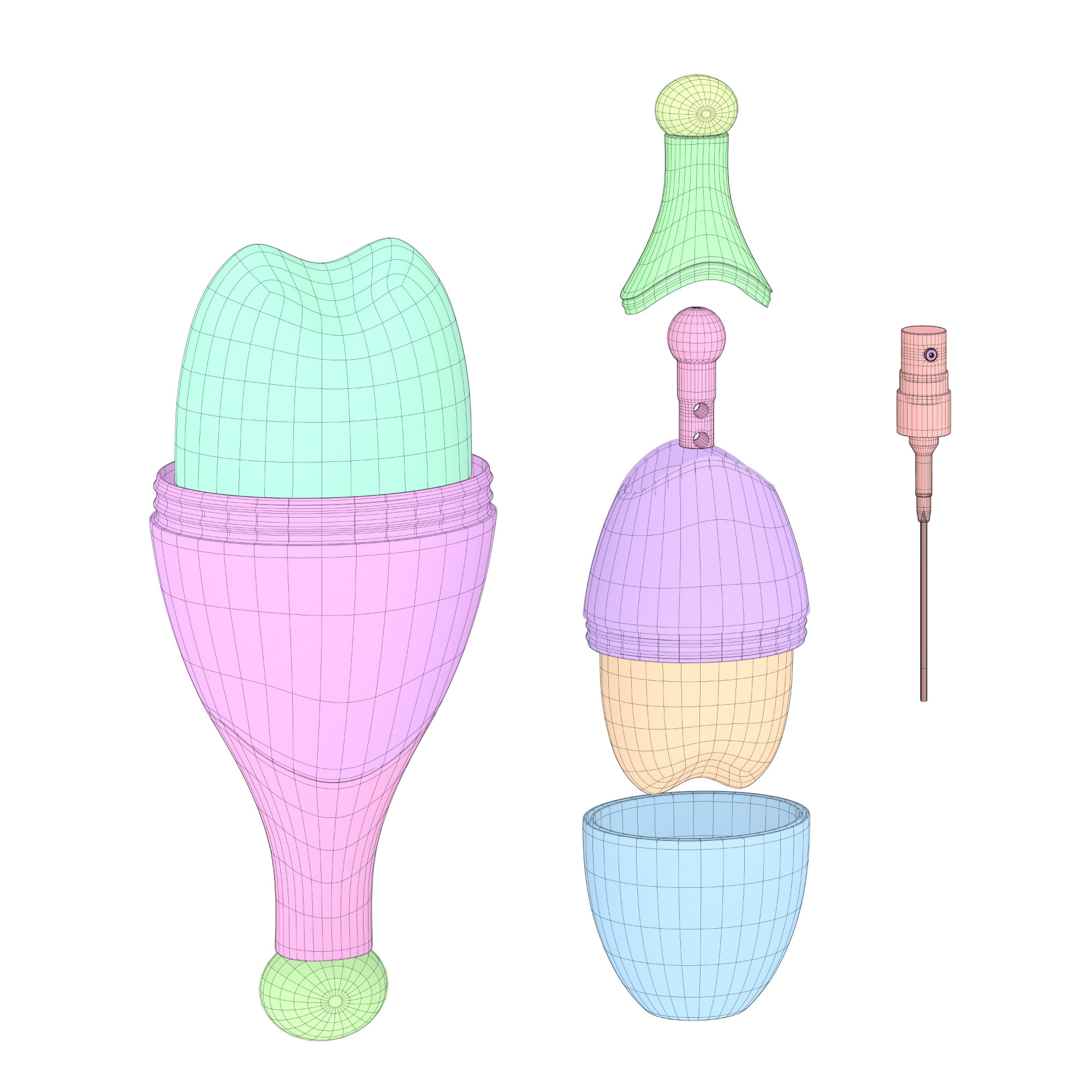 Enlarged diy perfume wireframe